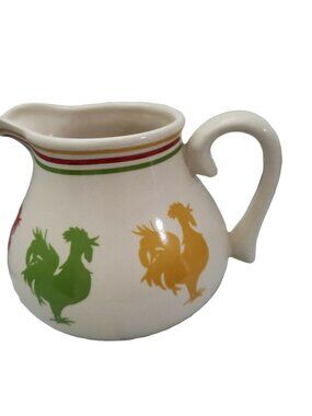 Pennsylvania Artist Kathy Hatch Collection Ceramic Rooster Creamer, Gravy, Sauce